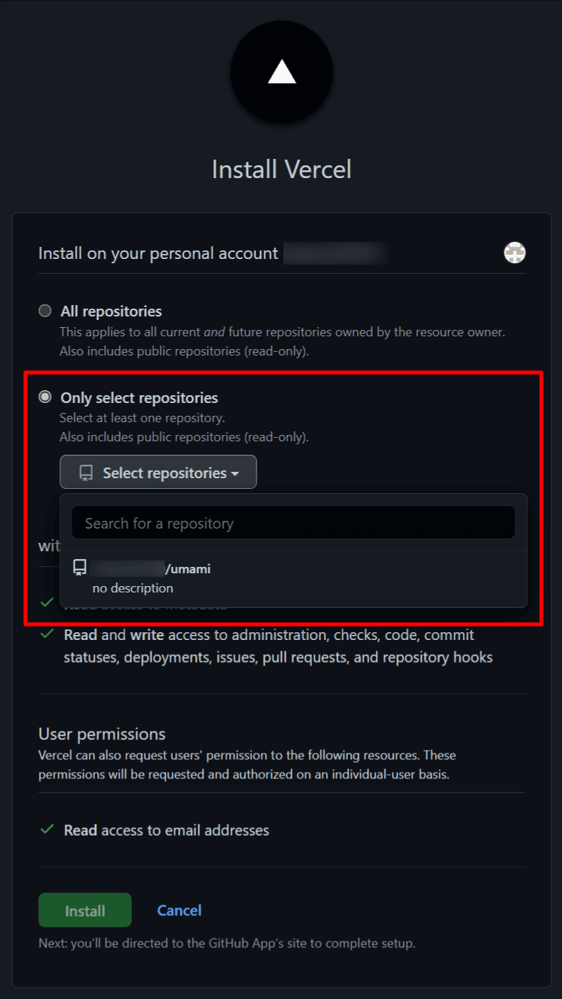 Authorize a repo on GitHub