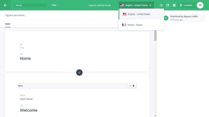 Post in English with Prismic