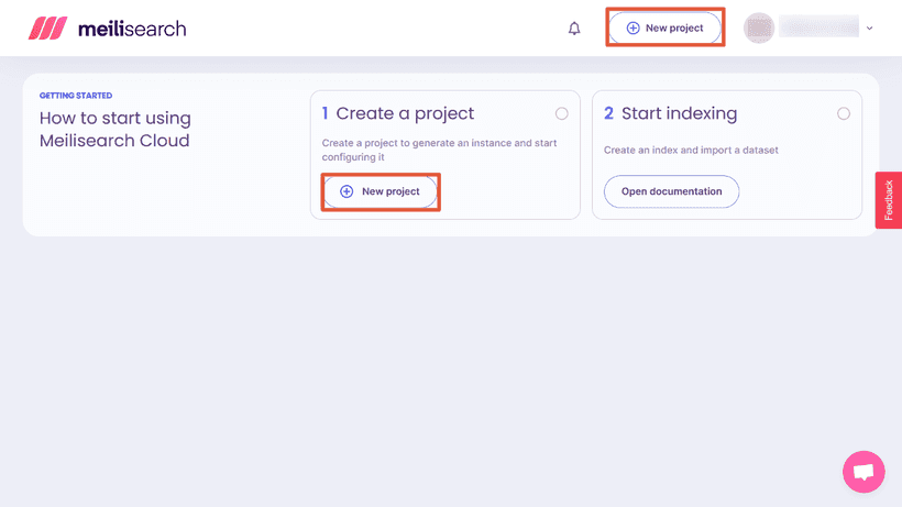 Meilisearch dashboard