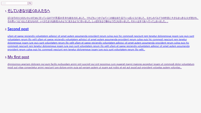 Front-end display of Algolia