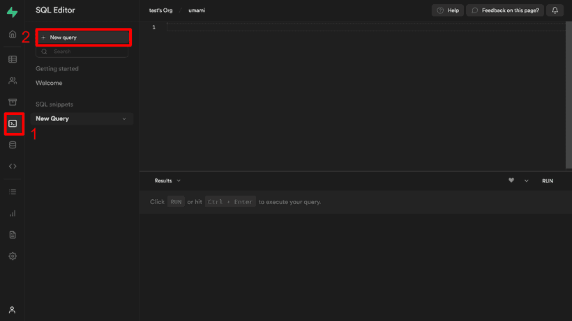 Create tables on project of Supabase