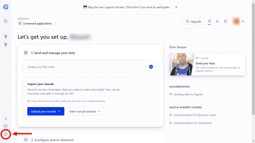 Create new index data on Algolia